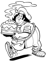 A coloring page of piet piraat